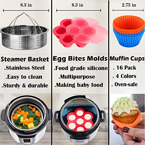 Esjay Accessories for Ninja Foodi 6.5, 8Qt, Instant Pot 6, 8Qt, Air Fryer, Toaster Oven
