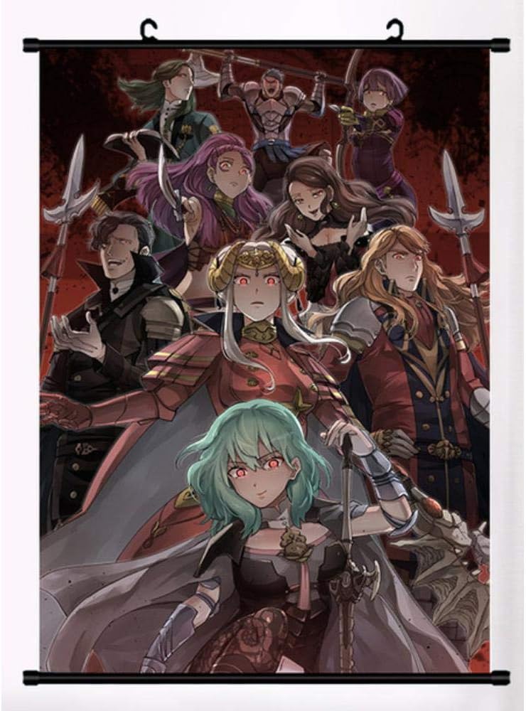 Fire Emblem Three Houses Byleth Anime Manga Wall Poster Scroll Otaku Collect Art Decor Gift 16x24inch/40x60cm