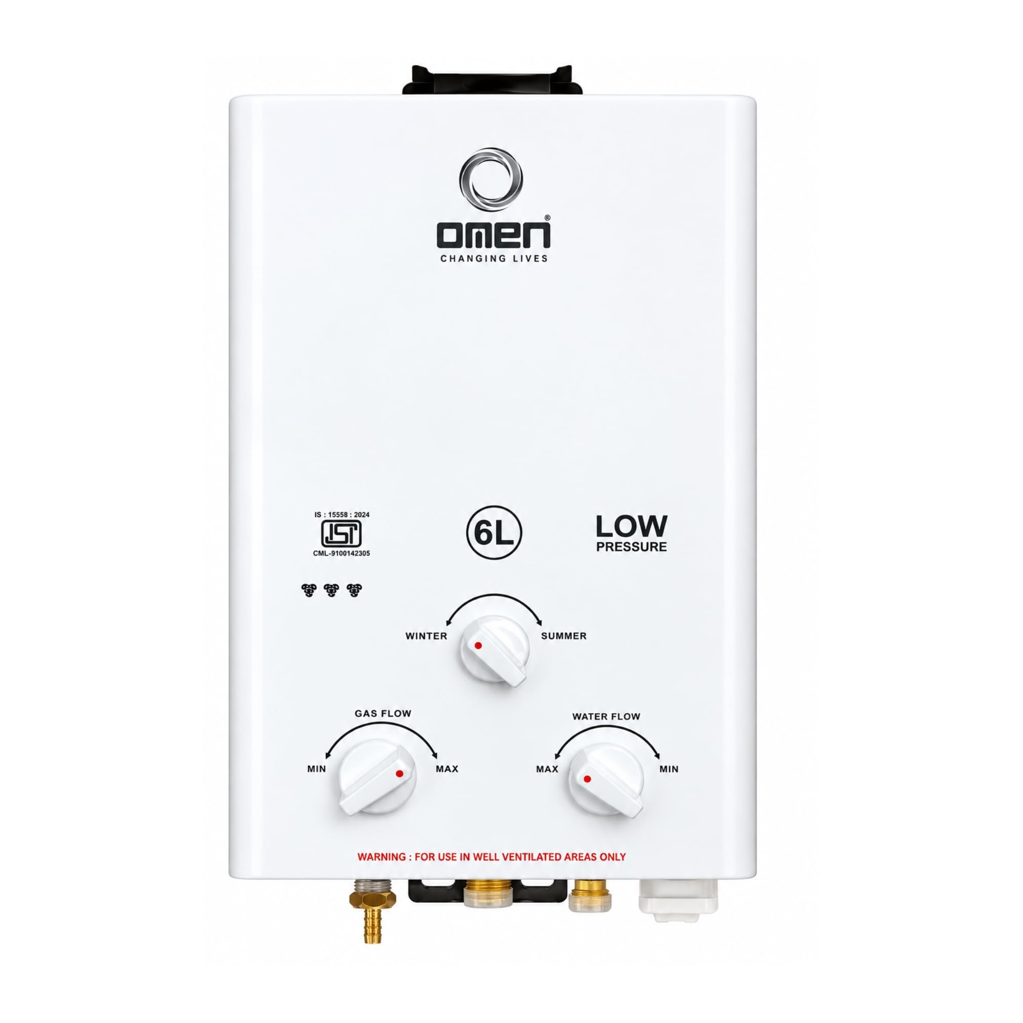 Omen 6L LPG Gas Geyser - Instant Hot Water -1