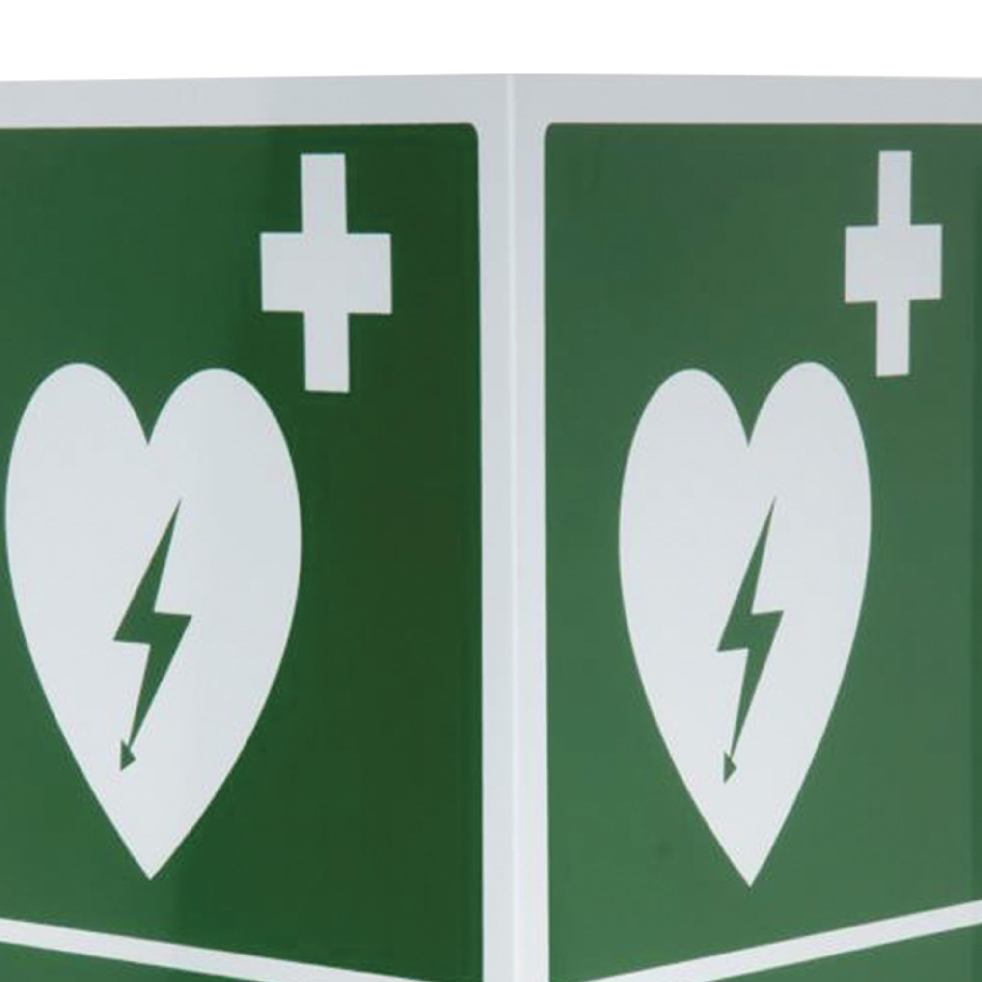 PVS - 35327 DAE/AED-Schild aus Aluminium, 34 x 36 cm, für Defibrillatoren