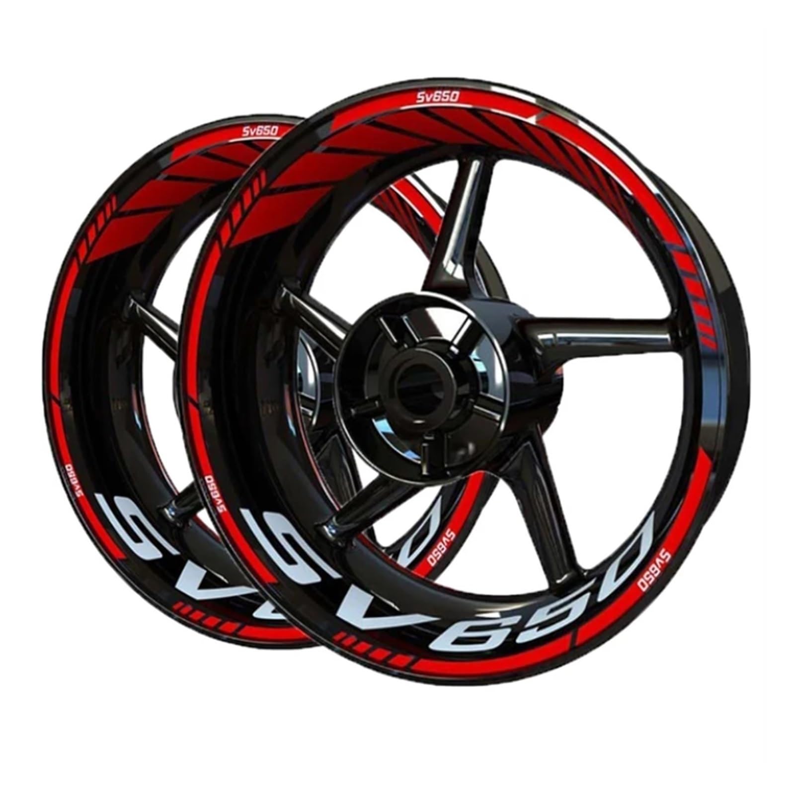 Motorcycle Wheel Stickers Night Reflective Decorative Rim for Suzuki SV650 SV 650(Style 12)
