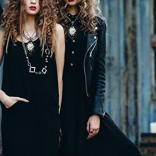 Miniatura 2 de Collar gótico de camafeo de rosa roja para mujer, estilo victoriano, vintage, con colgante de espina, collar de demonio de Satanás, joyería