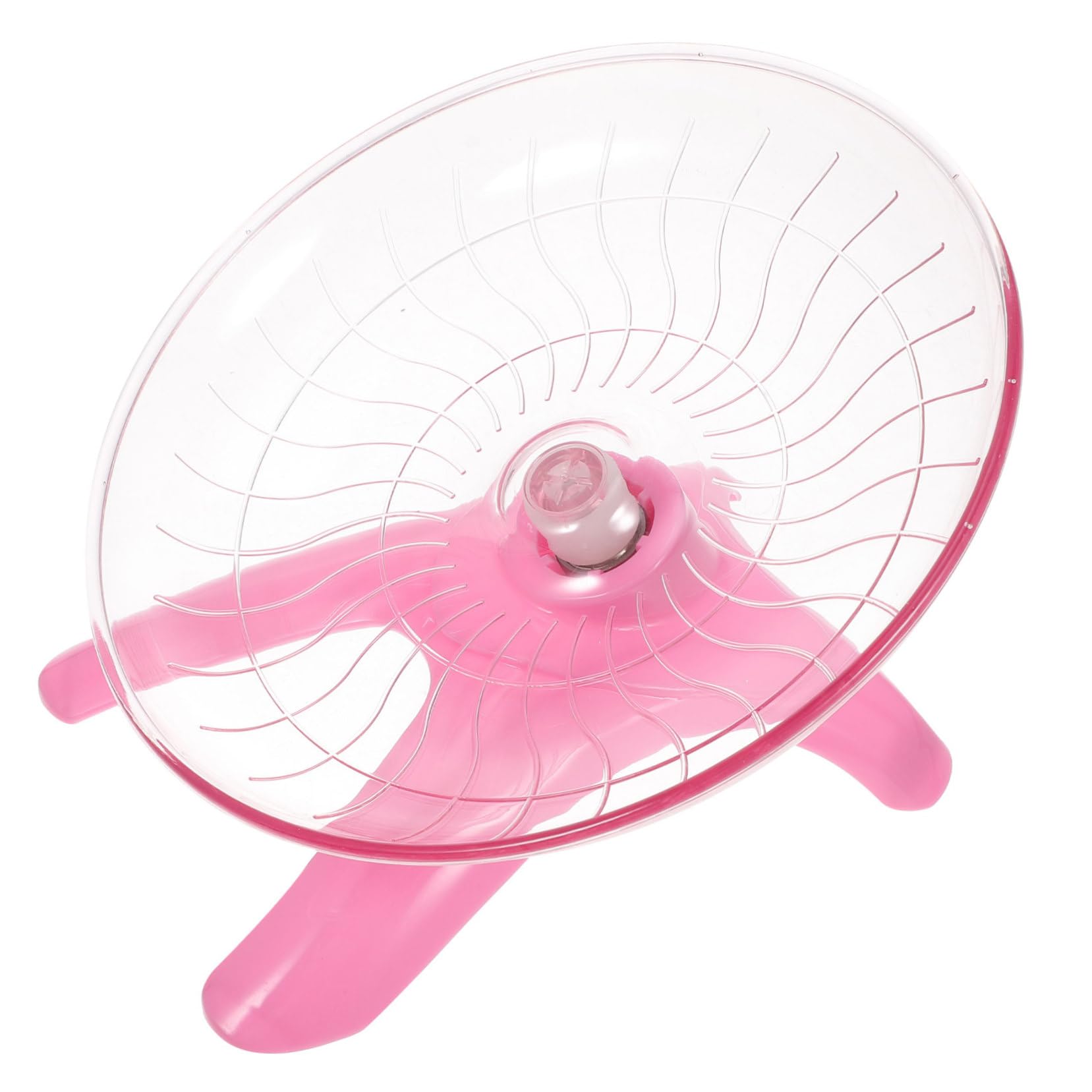 CVUTOVO Silent Hamster Wheel 8 Inch Large Pet Jogging Exercise Toy Safe Plastic Running Disc for Small Animals Including Hamsters Gerbils Mice Hedgehogs Chinchillas Guinea Pigs Ferrets