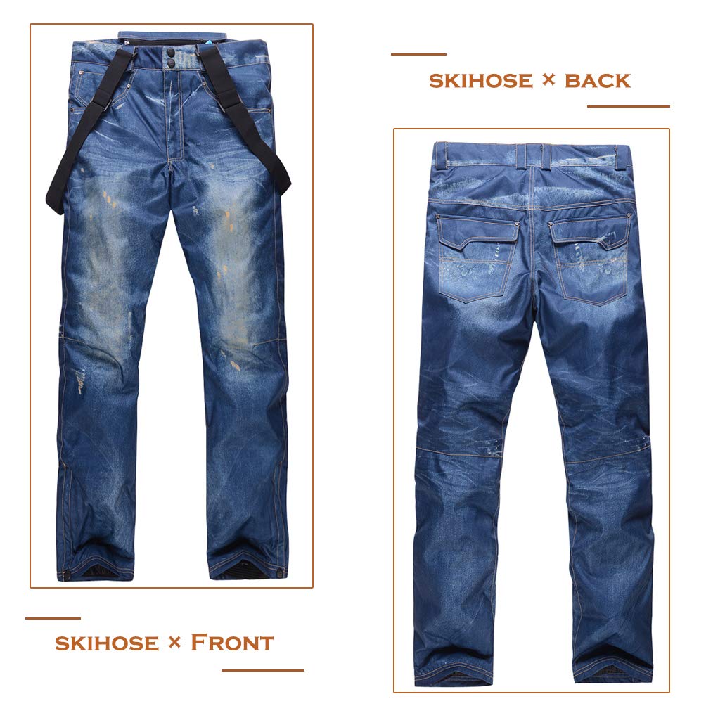 Skihose/Schneehose/Snowboardhose für Herren/Damen Wasserdicht Winddicht Atmungsaktiv Thermohose Winter Casual Hosenträger Im Freien Winter