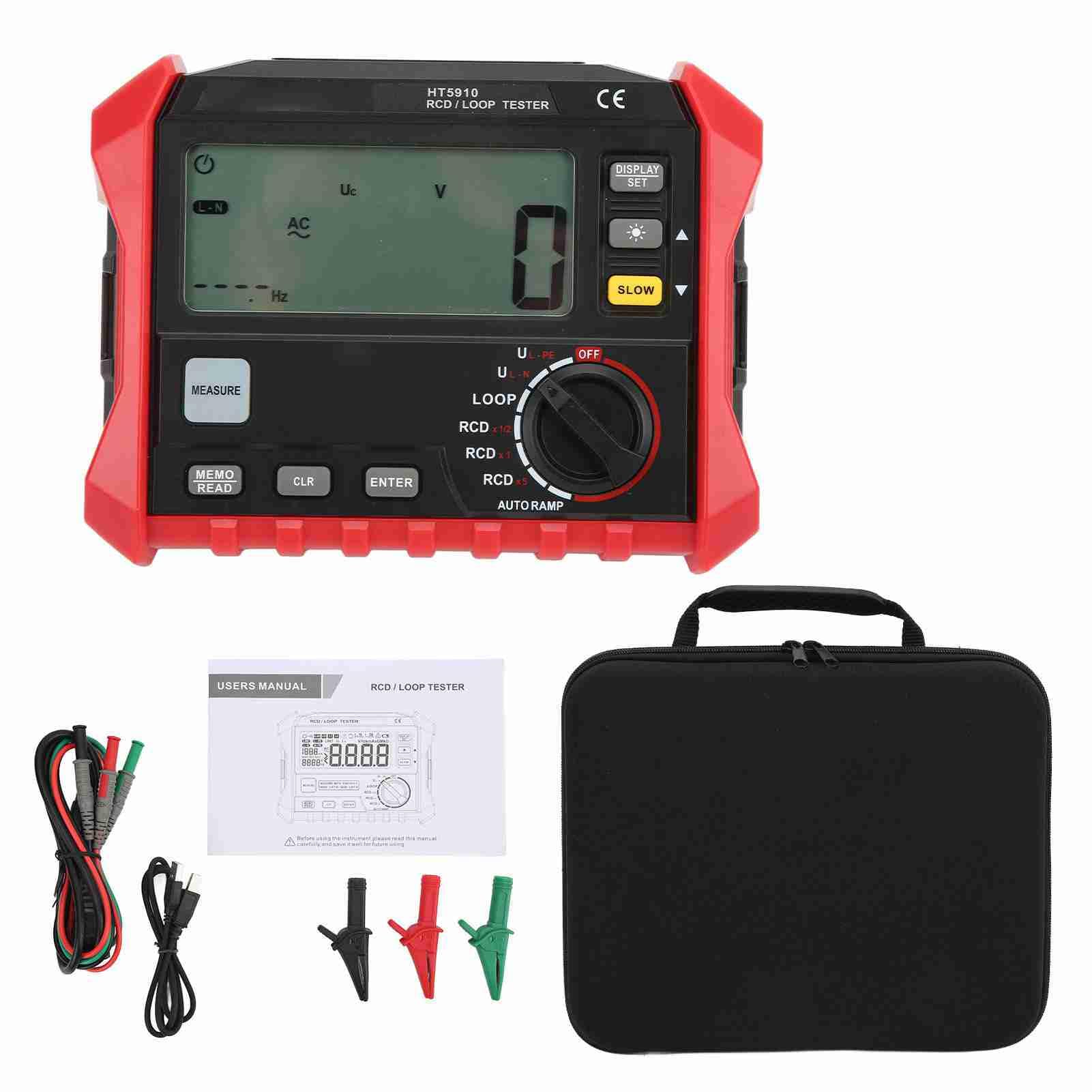 Fafeicy Tester Digitale Per La Resistenza Di Isolamento HT5910, Tester Elettrico Multifunzionale In Materiale ABS Per La Misurazione Del Circuito Di Tensione E Corrente, Ideale Per Elettricisti E