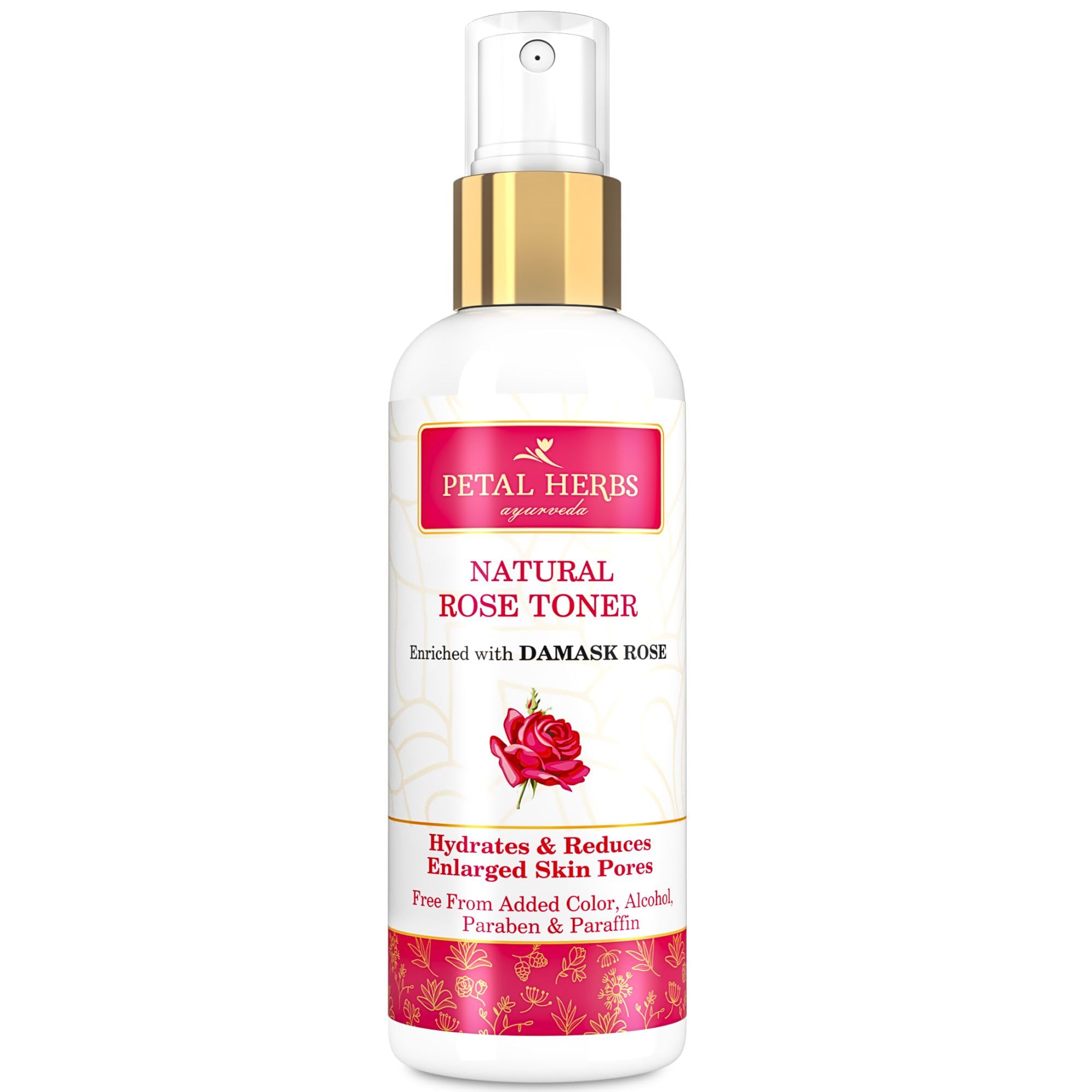 Petal Herbs Ayurveda Alcohol Free Face Toner - Gulab Jal Mist Spray for Pore Tightening - Hydrating Rose Toner for Glowing Skin, For Dry, Oily, Acne Prone, Sensitive & Normal Skin -100ml