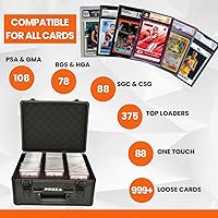 Vista 2 de PREZA Paquete de caja de almacenamiento de tarjetas graduadas y carpeta de tarjetas coleccionables