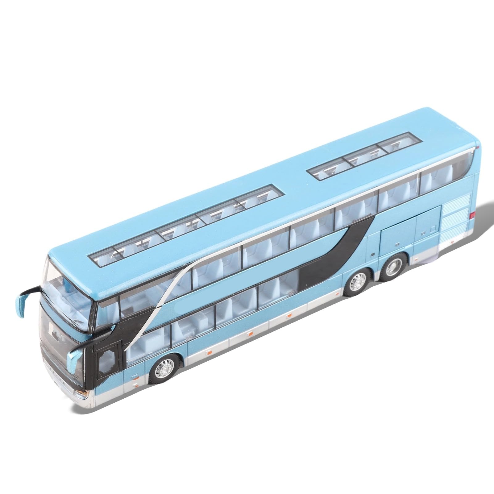 Juguete Modelo de Autobús de Dos Pisos de Aleación 1:32, Juguete Modelo de Coche Eléctrico, Música Ligera, Puertas Que Se Pueden Abrir, Juguete Modelo de Coche de Aleación, Rueda