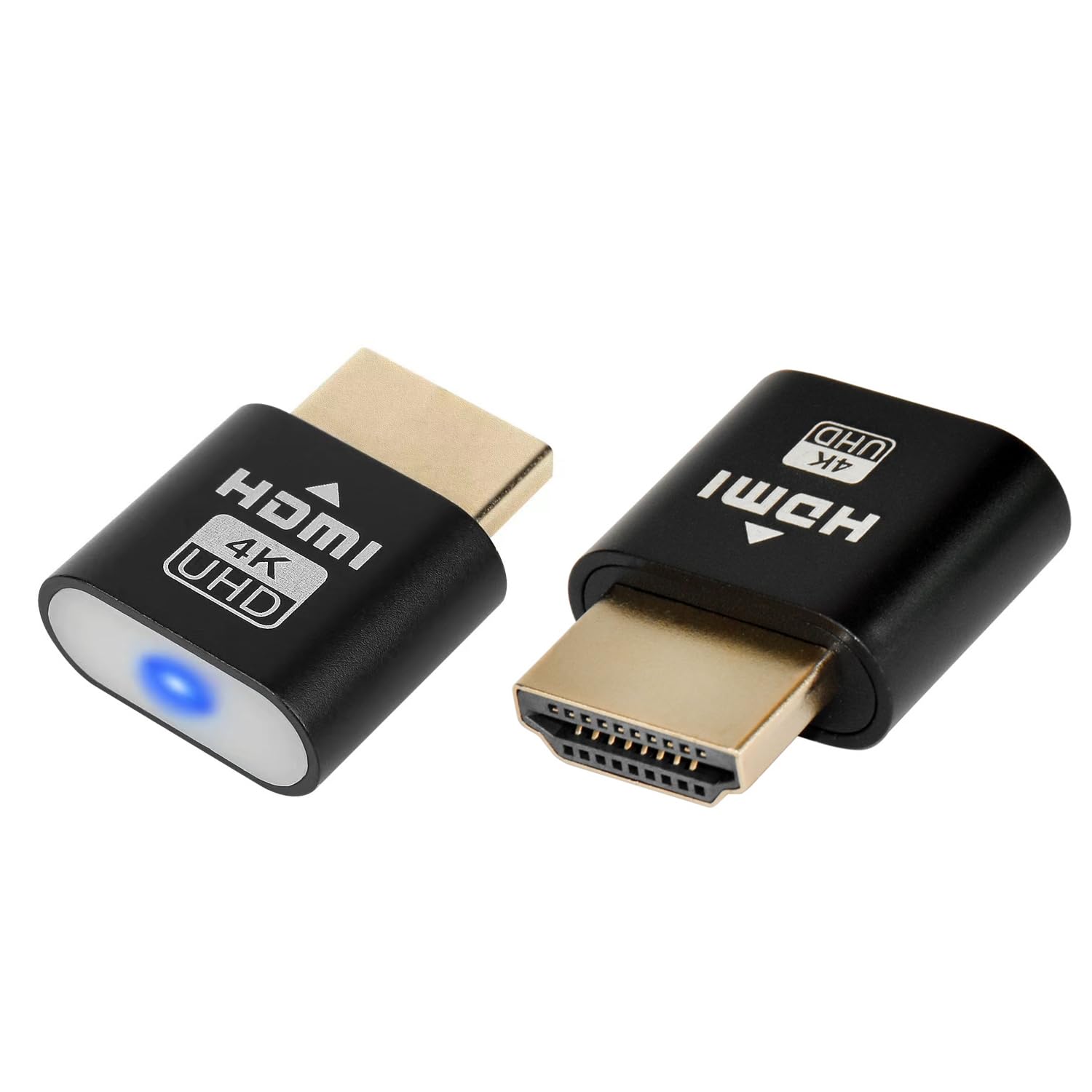 Tunhad 4K HDMI Dummy Plug, Virtual Headless Monitor Display Emulator, Display Adapter Compatible with Windows Mac OSX Linux, Supports up to 3840x2160@60Hz, 1080@120Hz (2-Pack) (2)