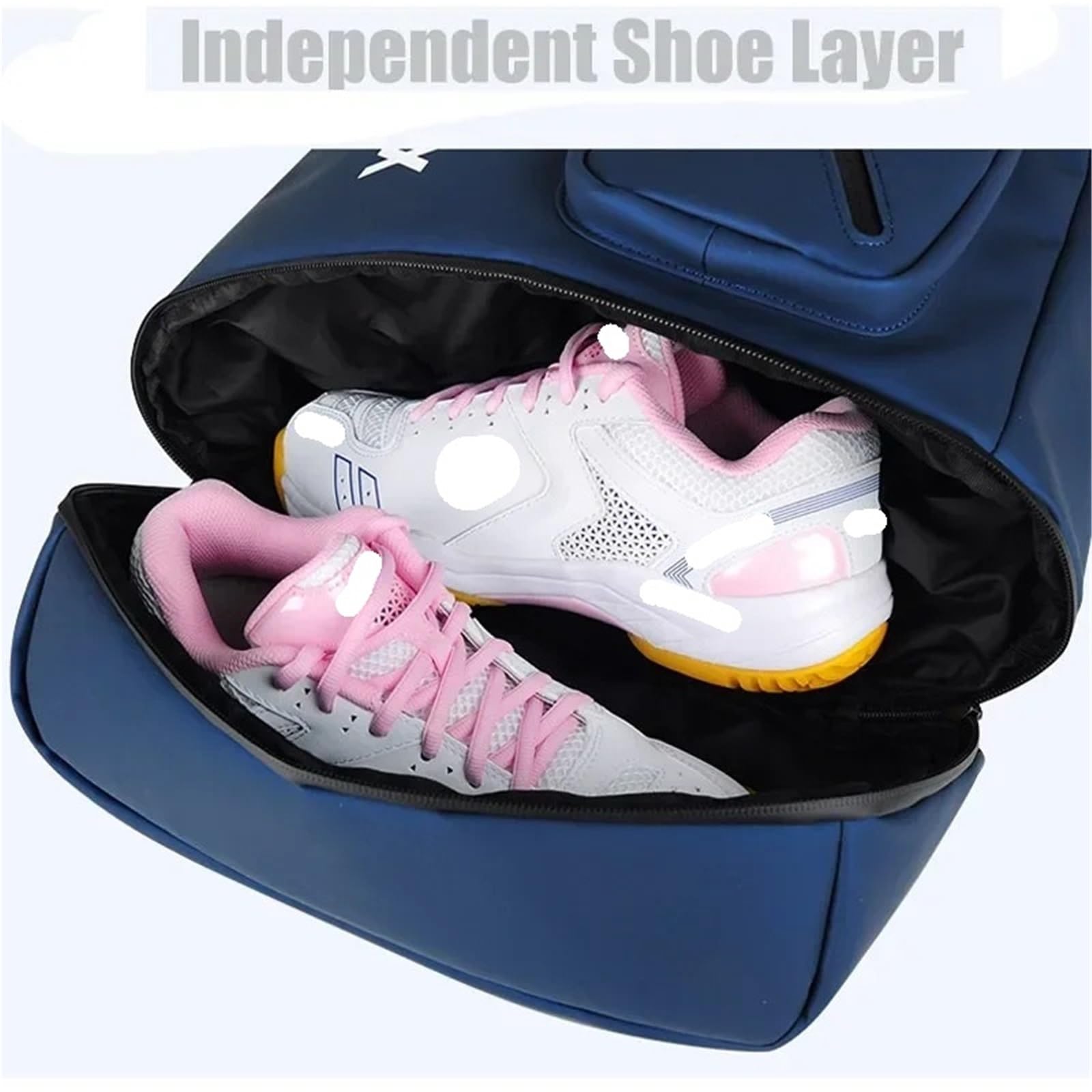 Raquetero Tenis Bolsa for Raqueta de Tenis, Mochila Deportiva for Raqueta de bádminton, Bolso de Hombro for Raqueta de Tenis con Bolsillo Independiente for Zapatos para Raquetes De Ténis