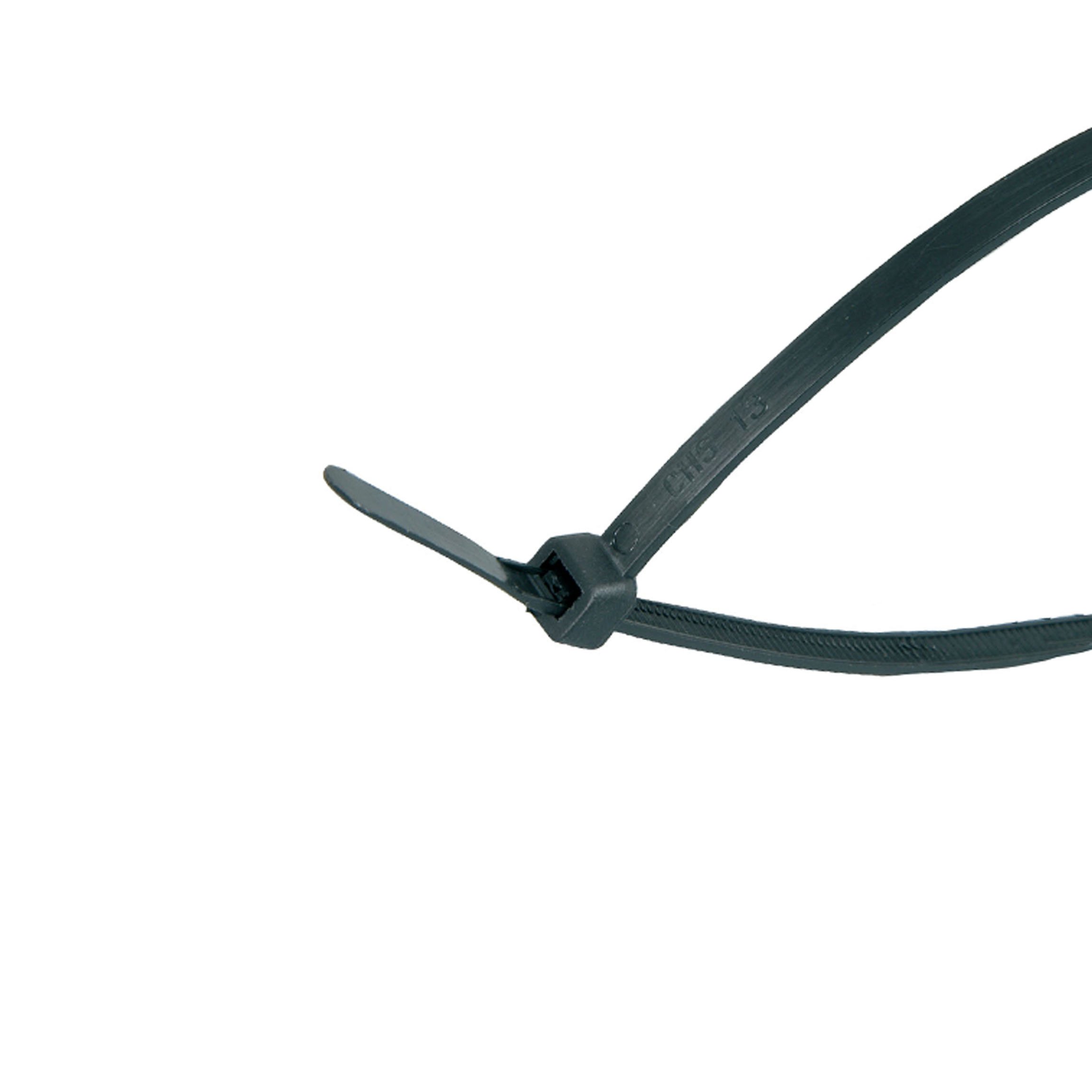 Loops Black 100X Outdoor Cable Zip Ties/Fasteners – 400Mm X 5Mm Strong Tough Durable Plastic – Secure Tidy/Tides Wrap Short - Lead