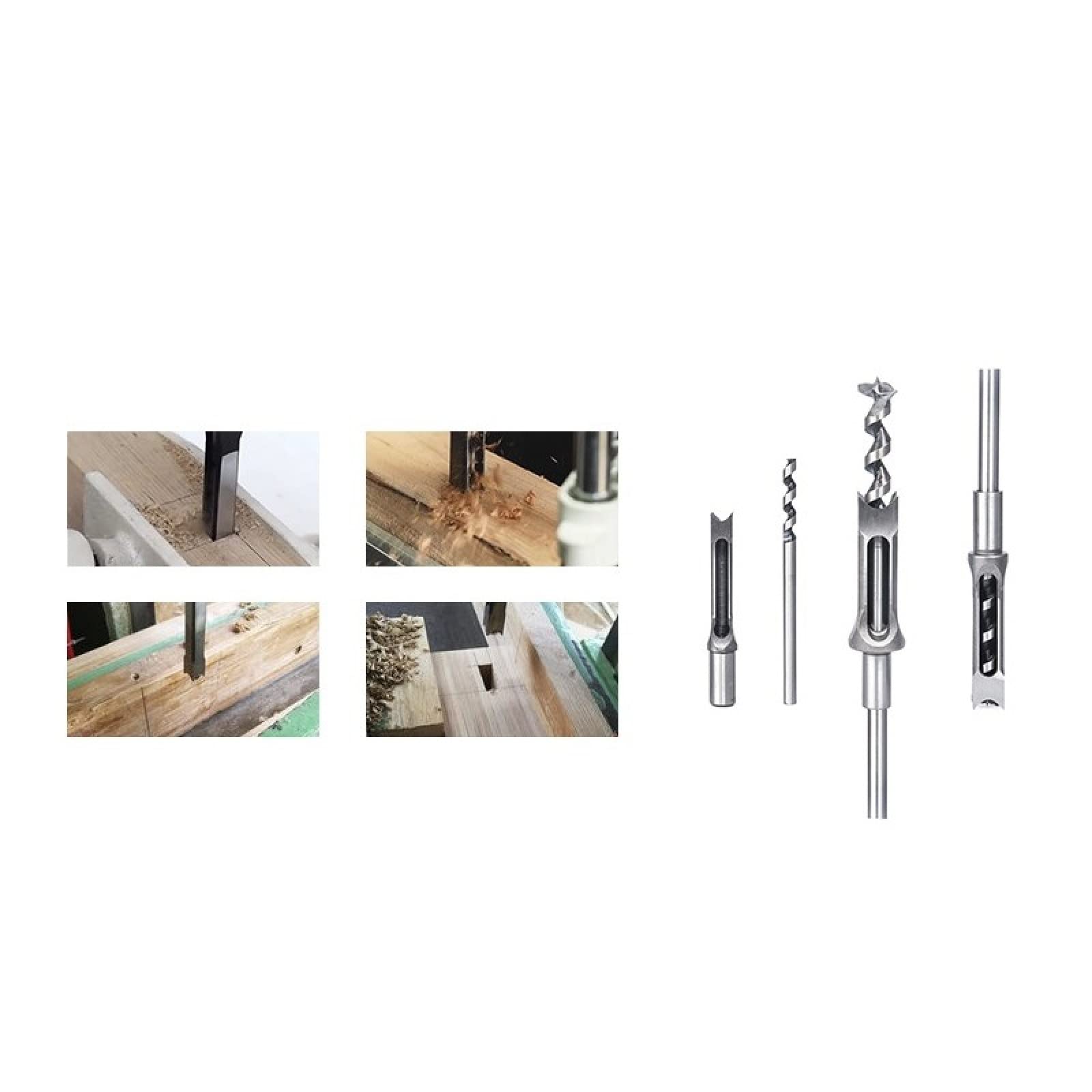 Punte Da Trapano A Foro Quadrato HSS Trivella A Mortasa Scalpello Trapano Esteso Strumenti Per Trapano Per La Lavorazione Del Legno,20 Mm