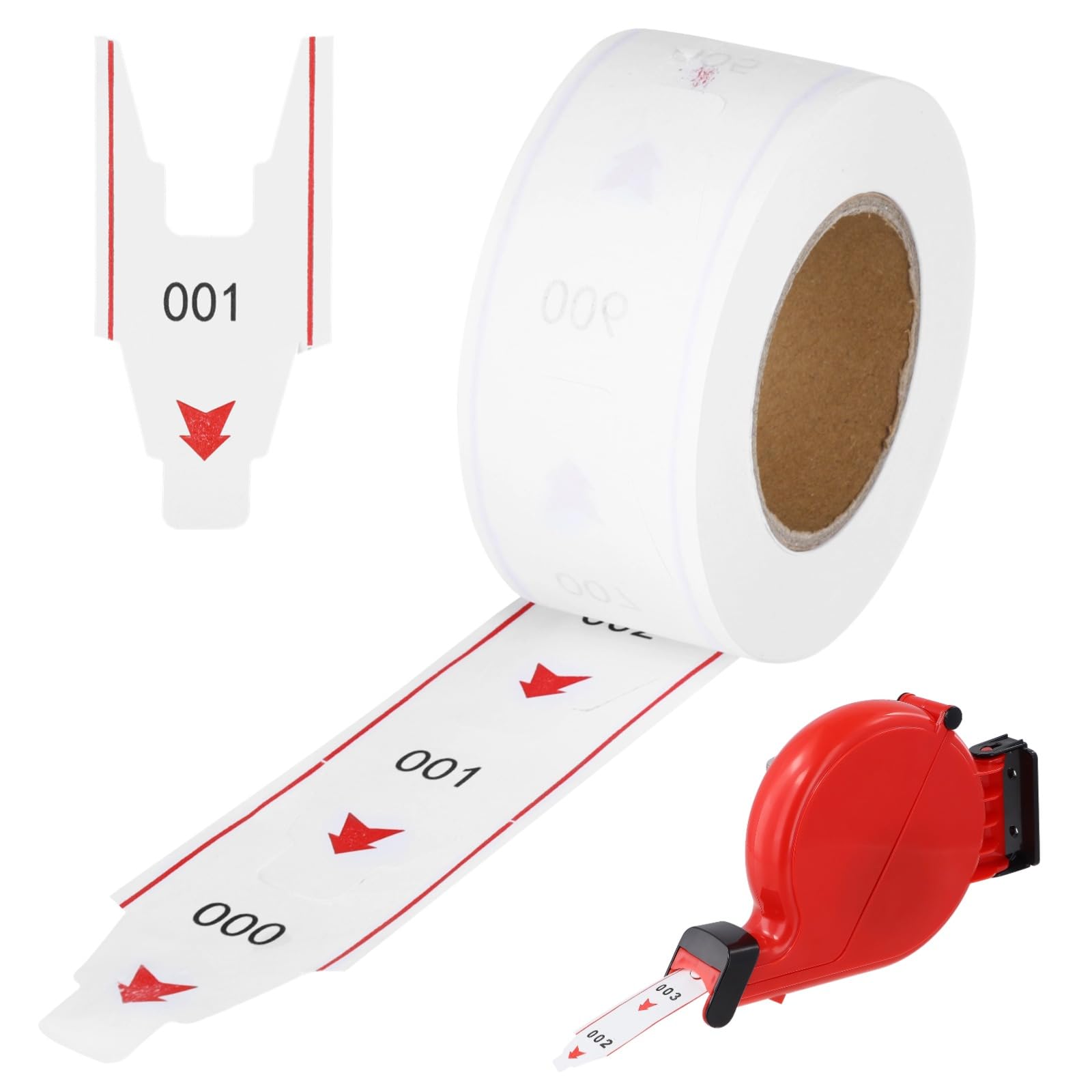 Take a Number Tickets, 3-Digit Turn O Matic Tickets for Ticket Dispenser, 1 Roll 2000 Tickets 2 Groups 000-999, Queue Management for Restaurant Busy Department Bank