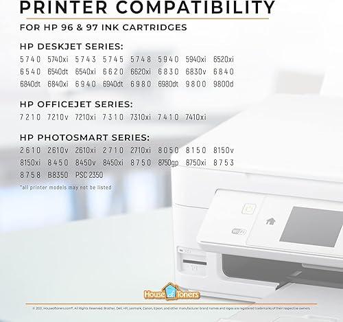Miniatura 5 de Cartucho de tinta remanufacturado para HP 96 C8767WN y HP 97 C9363WN, repuesto de alto rendimiento para Photosmart 2610 2710 8150 8150v 8150xi 8450
