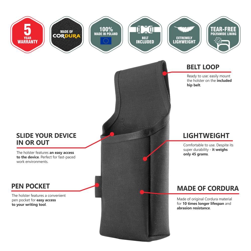 DURA Pouch Belt Loop Holster for Ingenico DX8000, DX4000, Move 5000, 3500, 2600, 2500 Payment Terminals, Black, Standard - Image 2