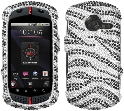 Amazon.com: Silver Zebra Diamante Crystal Bling Protector Case for ...