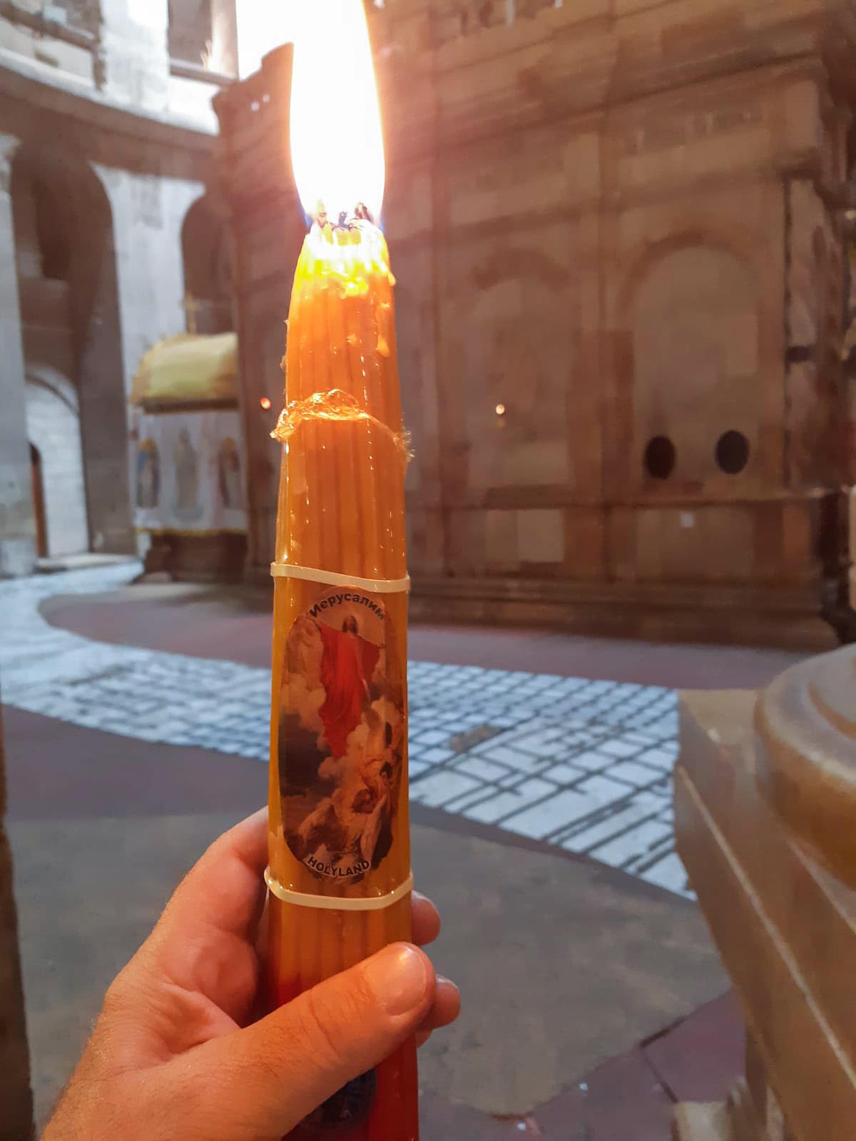 33 Candele sacre di Gerusalemme – Fatte a mano in cera d'api – Accese al fuoco sacro – Regalo cristiano