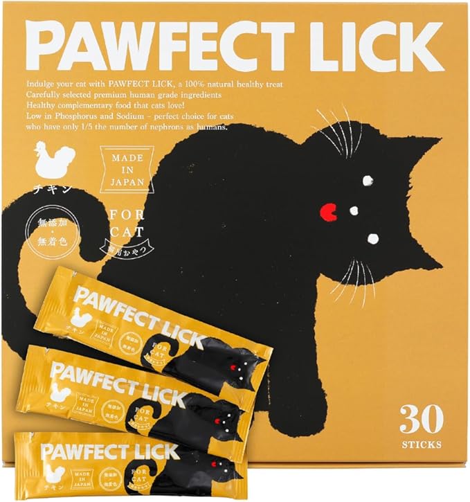 パーフェクトリック 【 動物病院による食いつきテスト済み 】 猫 おやつ ペースト ピューレ 腎臓ケア (低リン・低ナトリウム) チキン 30本入り