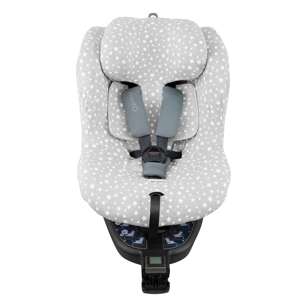 JYOKO KIDS Funda Para Silla De Coche Compatible Con Avionaut Sky Y Be Cool Nado O3 | Algodón Orgánico Transpirable | Confort Suave Para Viajar (White Star) — view 2