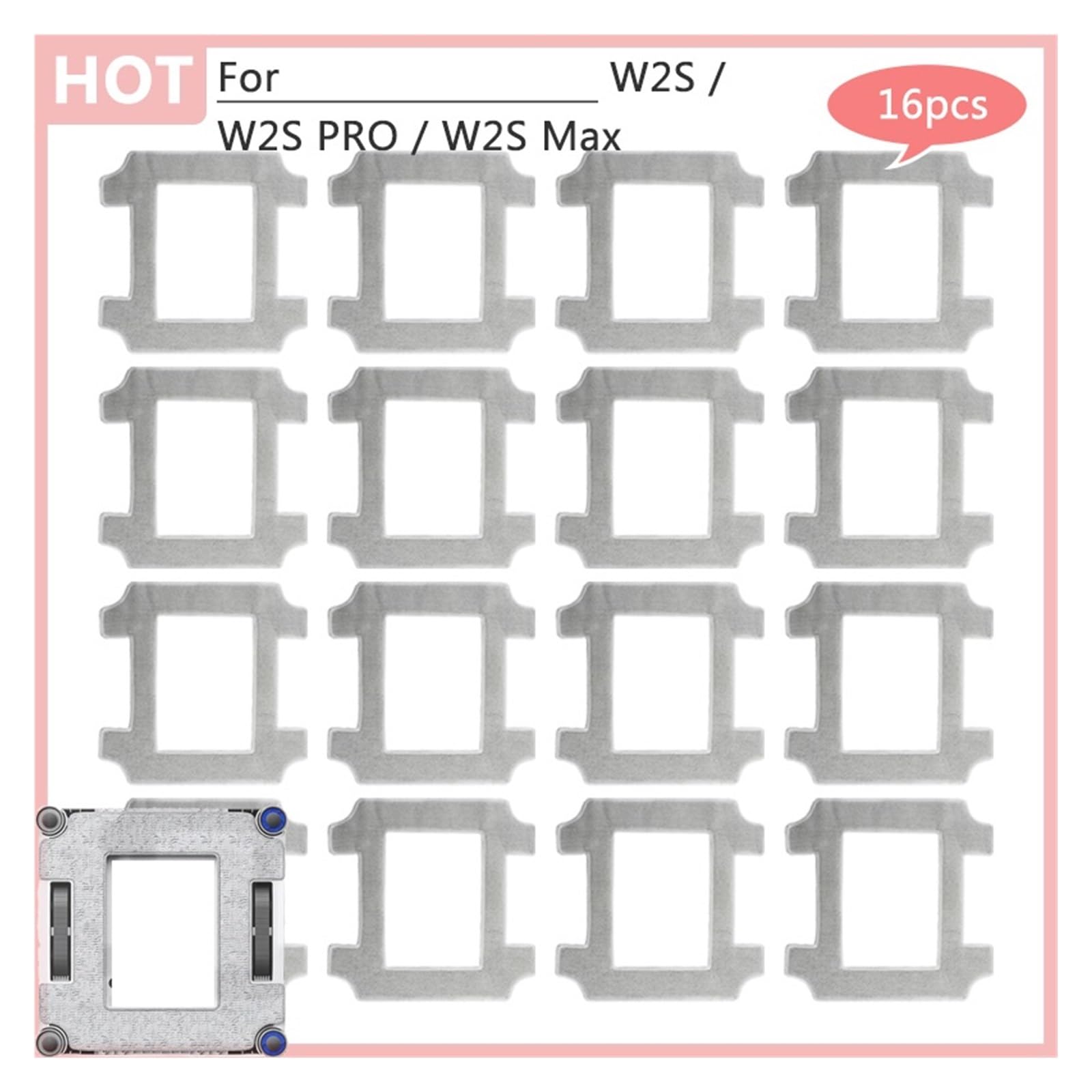 Panno for pulizia robot for finestre Salviette in microfibra lavabili Pezzi di ricambio di ricambio, compatibile con Ecovacs, W2S / W2S PRO / W2S Max | D