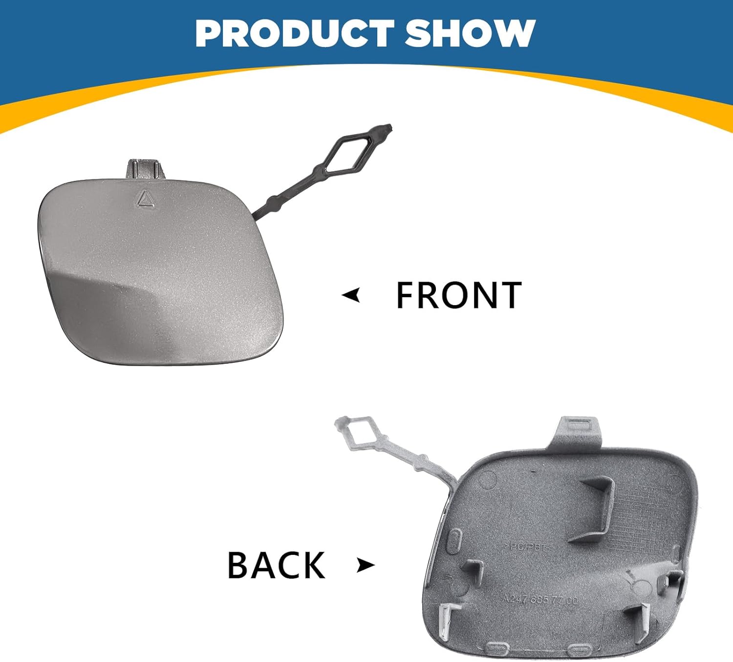 TOPUS Front Bumper Tow Hook Cover Cap for Mercedes Benz GLB Class W247 X247 Fit GLB180 GLB200 GLB250 GLB35 SUV 2019 2020 2021 2022 2023 Towing Eye Lid Trailer Cover A2478857700 2478857700 (White)