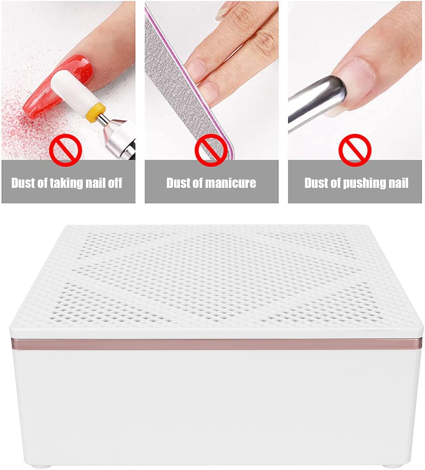 Nail Dust Collector, Nail Dust Vacuum Dust Cleaner Nail Vacuum Powerful Suction Noiseless Nail Dust Vacuum Machine Large Suction Nail Dust Vacuum Machine(us)