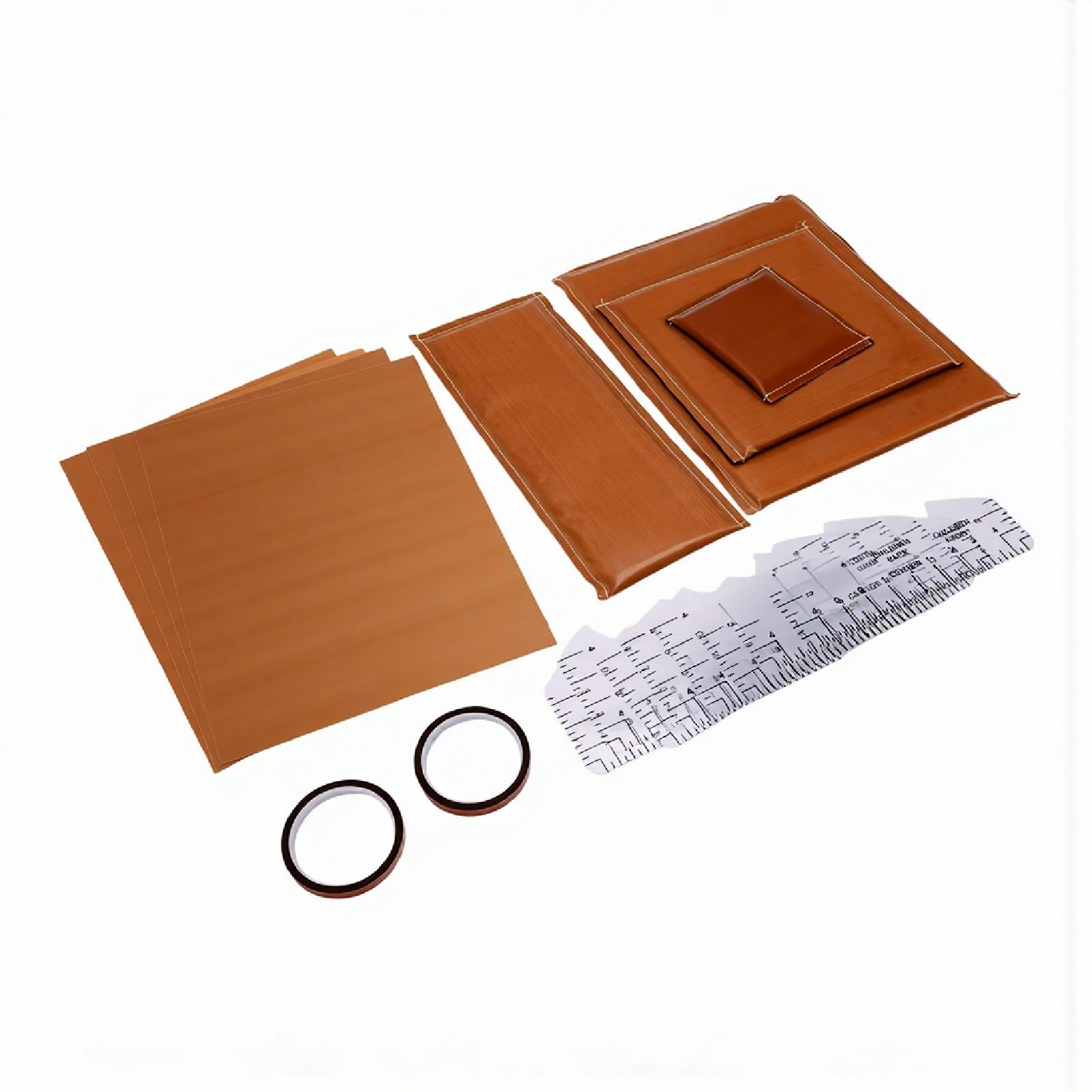 ASHATA Komplettes Heißpressmatten-Set mit 4 Kissen und 4 PTFE-Blättern für Bastel- und Heimwerkerprojekte