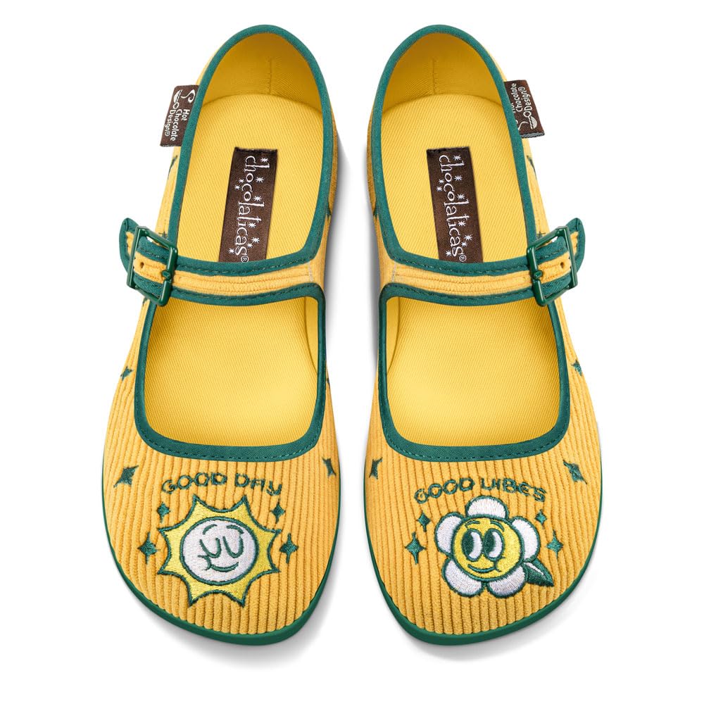 Hot Chocolate Design Chocolaticas Funky Canvas Women's Mary Jane Flat Shoes — view 129