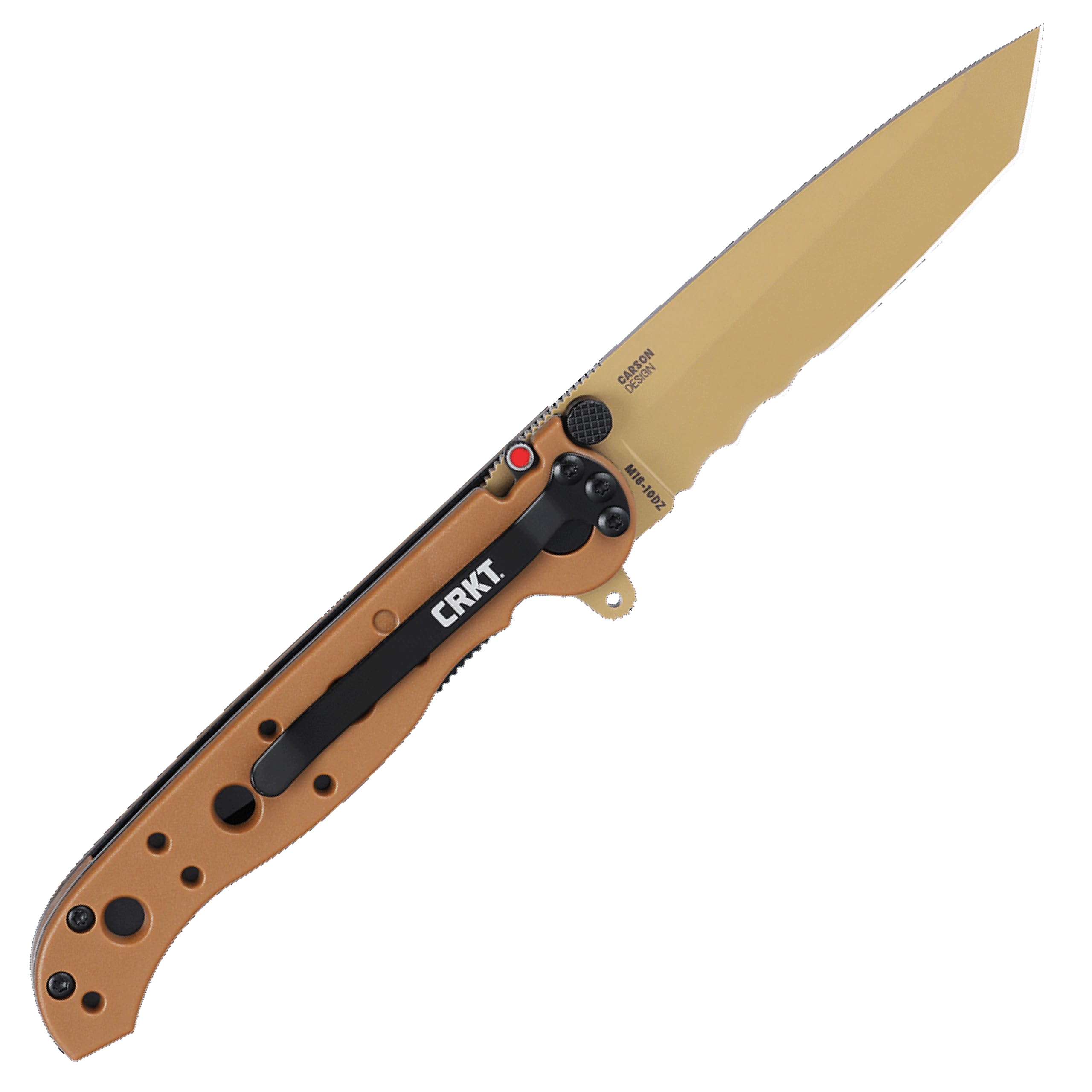 CRKT M16-10DZ Everyday Carry Klappmesser Tanto mit D2-Stahlklinge, glasverstärktem Nylongriff, Liner Lock, M16-10DZ