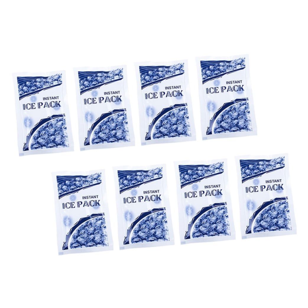 Anneome 8 Stück Teiliges Einweg Eisbeutel für Sofortkühlung Multifunktionale Kühlpacks für Drinnen und Draußen bei Verletzungen Unterwegs für Getränke