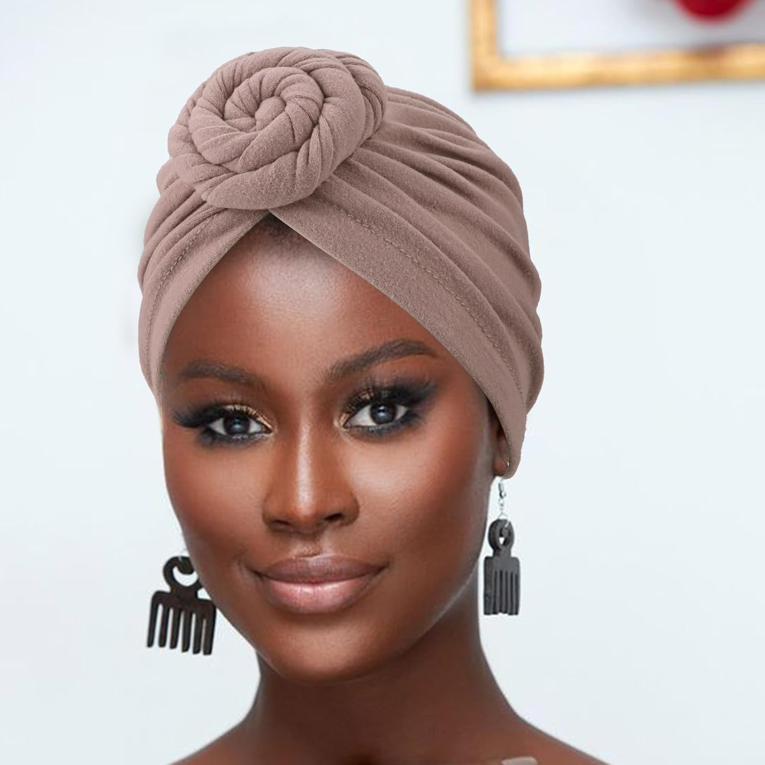 African Women Turban Caps Pre-Tied Twisted Turbans Head Scarf for Women Hair Wraps Cover Beanie Cancer Chemo Headwear - Image 6
