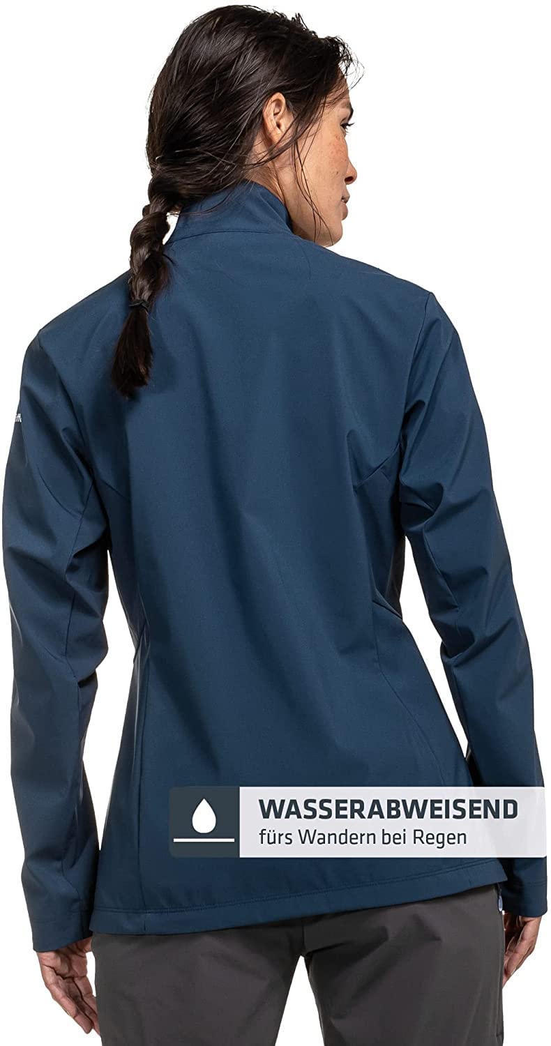 Schöffel Damen Softshell Jkt Avdalen L, sportliche Wanderjacke aus Venturi mit 4-Wege-Stretch, wasserabweisende, leichte Sommerjacke