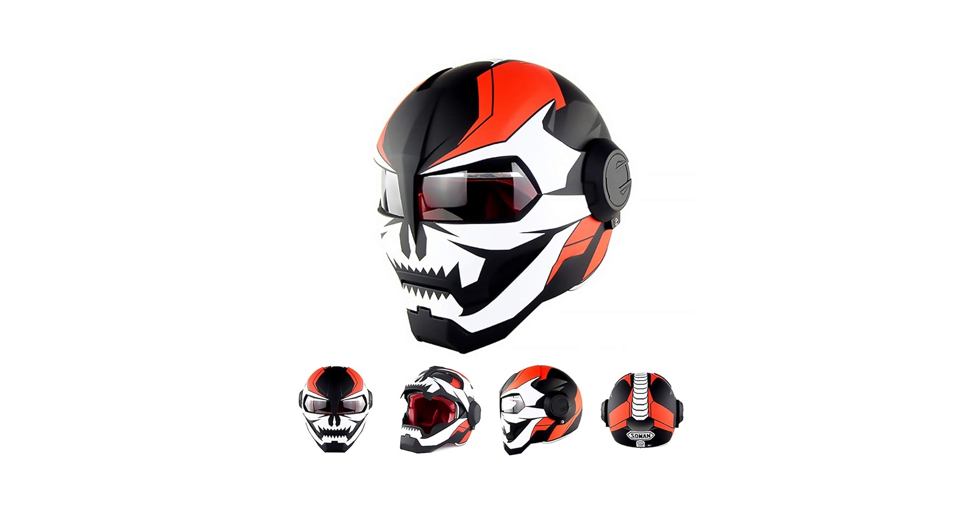 Amazon.com: Motorcycle Full Face Helmet Motorbike Moped