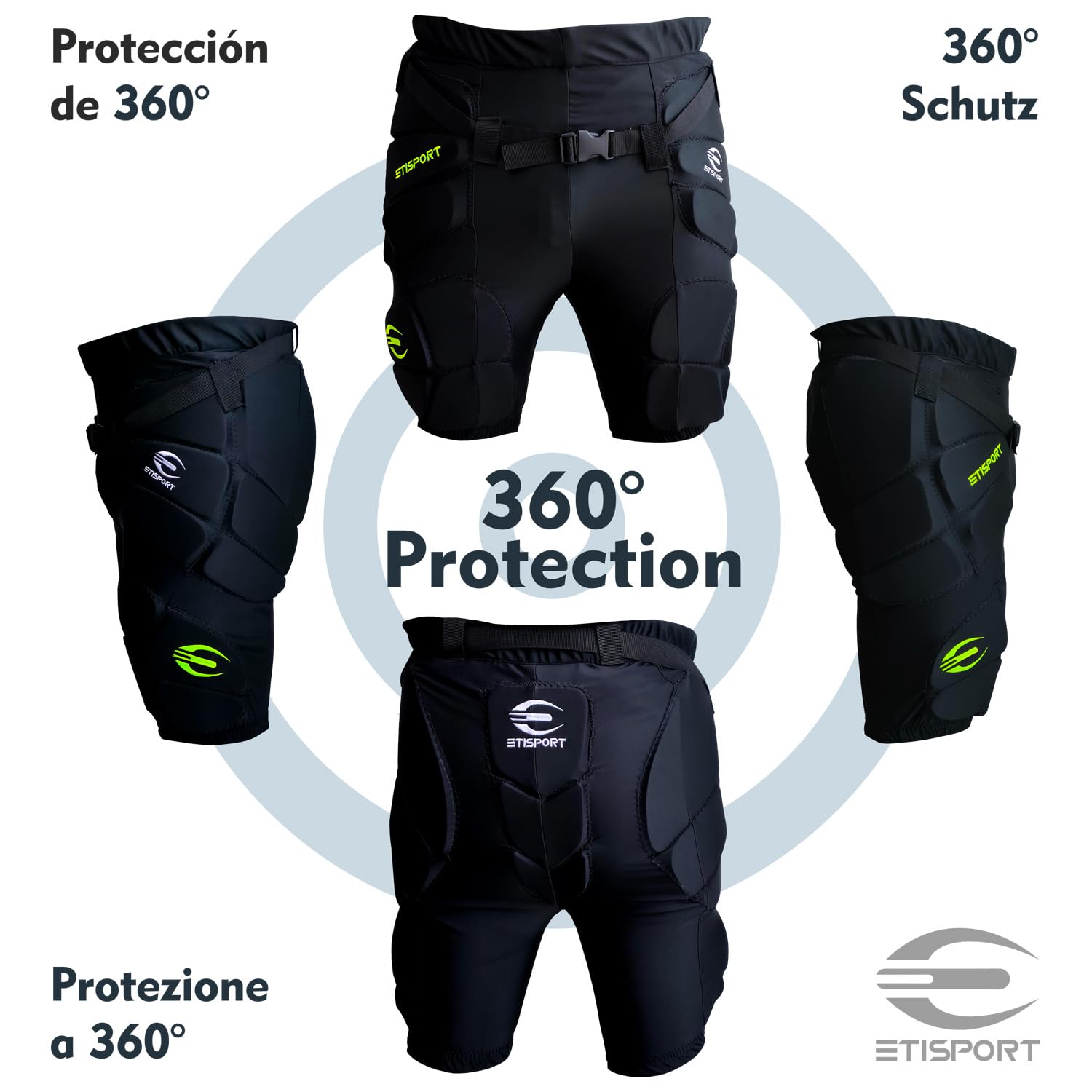Pantaloni protettivi Imbottiti da Interno per Hockey, Portiere, Sci, Arti Marziali, Leggeri ed ergonomici. Uso Professionale.