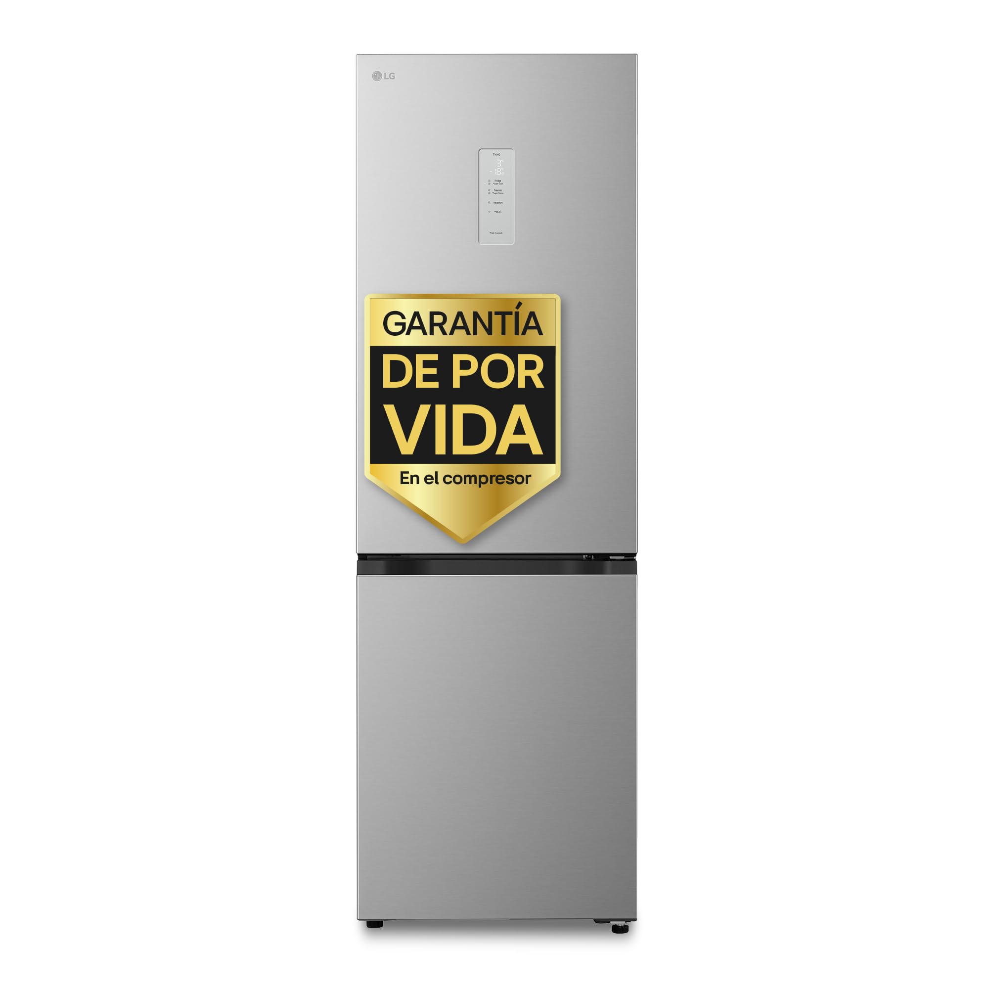 LG GBBSJ11DPY - Frigorífico Combi DoorCooling+, 1.86m, Clasificación D, Serie 200, Capacidad 333l, Inox antihuellas