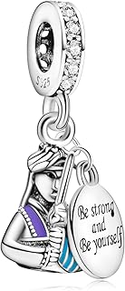 Princess Mulan Dangle Charms per Bracciali con Ciondoli da Donna, Perline di Cartone Animato in Argento Sterling 925 per Compleanno di Halloween Regalo di Gioielli di Natale per Ragazze