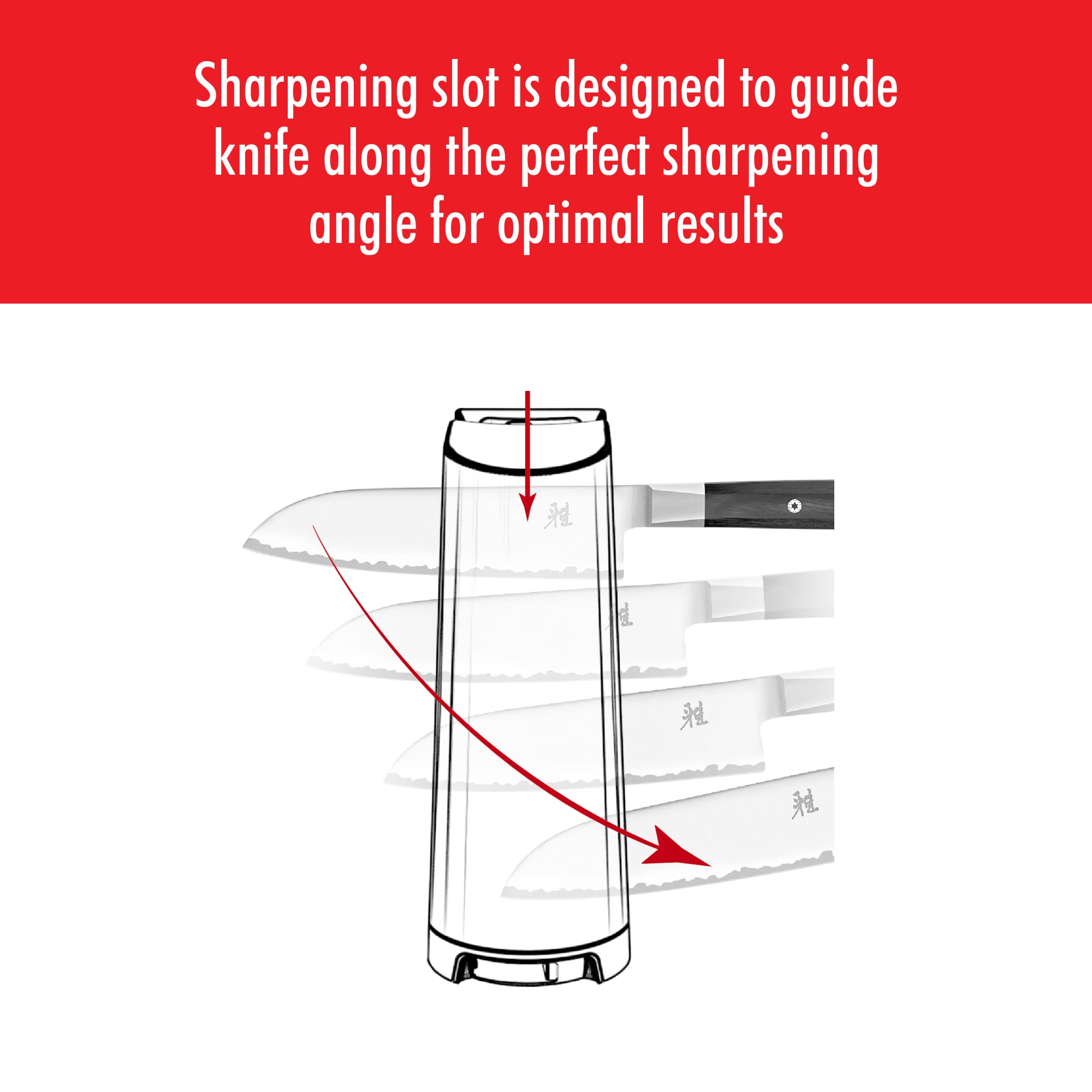 ZWILLING V-Edge Affilacoltelli professionale, per lame occidentali e giapponesi, nero