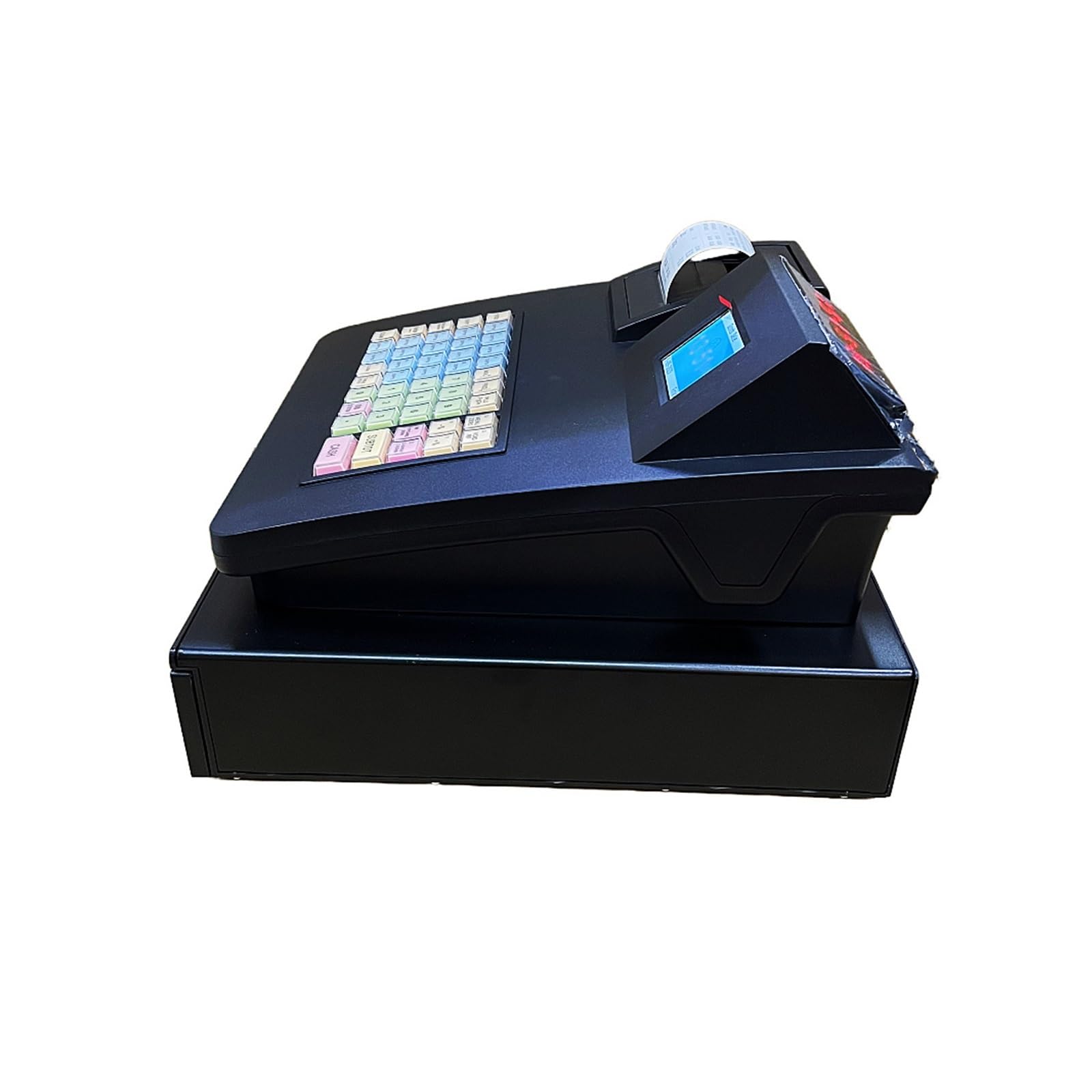 Caja registradora electrónica, Tienda de Fideos Comida rápida, joyería conveniencia, Detector Moneda con luz Violeta, Caja ECR en inglés Fácil de configurar