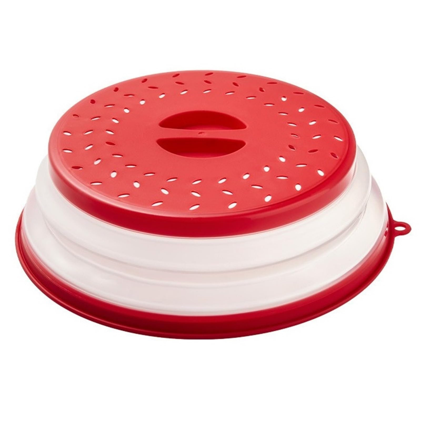 Oil-proof Microwave Splatter Cover Splash-proof Heat Resistant Food Splash Protection Lid Retain Fresh Kitchen Gadget(Red,21.5cm)(Red,31cm)