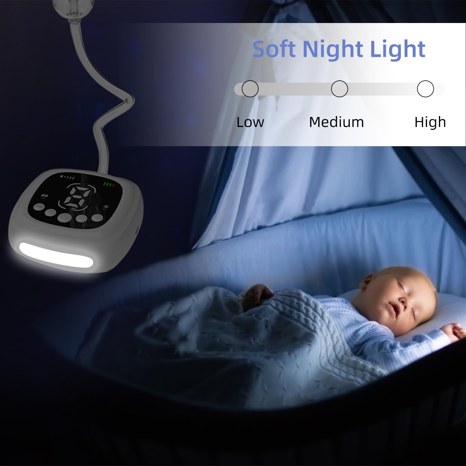 Aspiratore nasale elettrico per neonati, 9 livelli di aspirazione con luce notturna, musica filastrocca, pulitore nasale ricaricabile per neonati e neonati