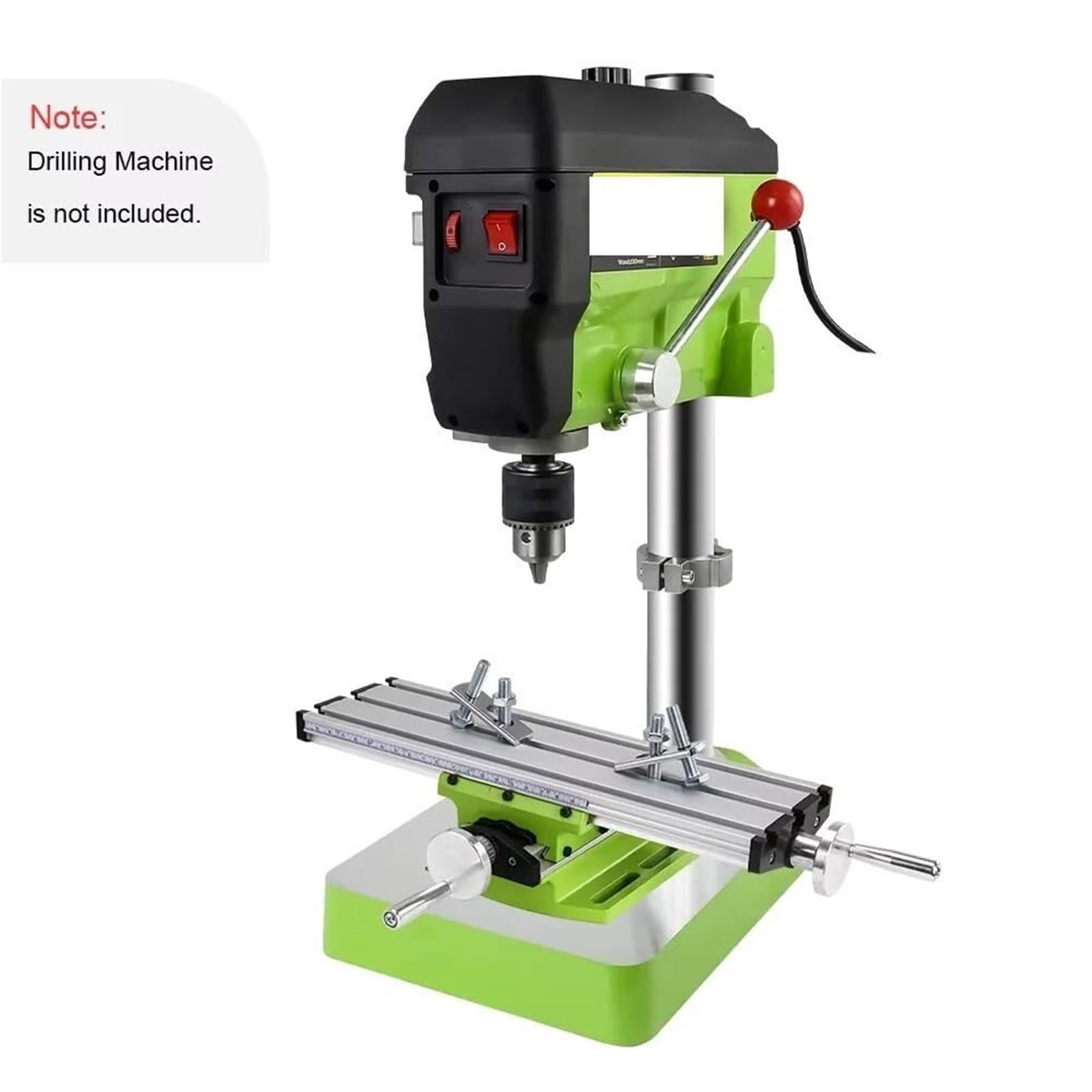 Drehmaschine, Drehmaschine, Verbundtisch Arbeitstisch Mit Kreuzschlitten Zum Fräsen Bohrbank Multifunktionsverstellbar X-Y, für die DIY-CNC-Bearbeitung von Holzstein