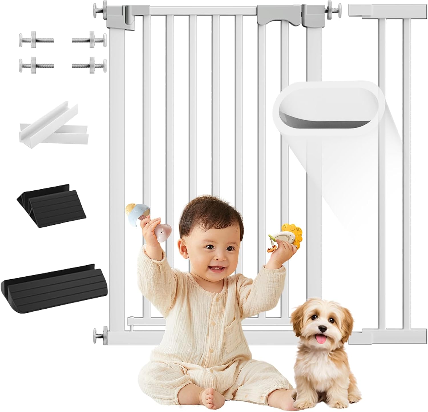 コブキBUJI【2025新改良】 ベビーゲート ハイタイプ ペットゲート 突っ張り式 高105cm 幅90~97cm 幅広 置くだけ