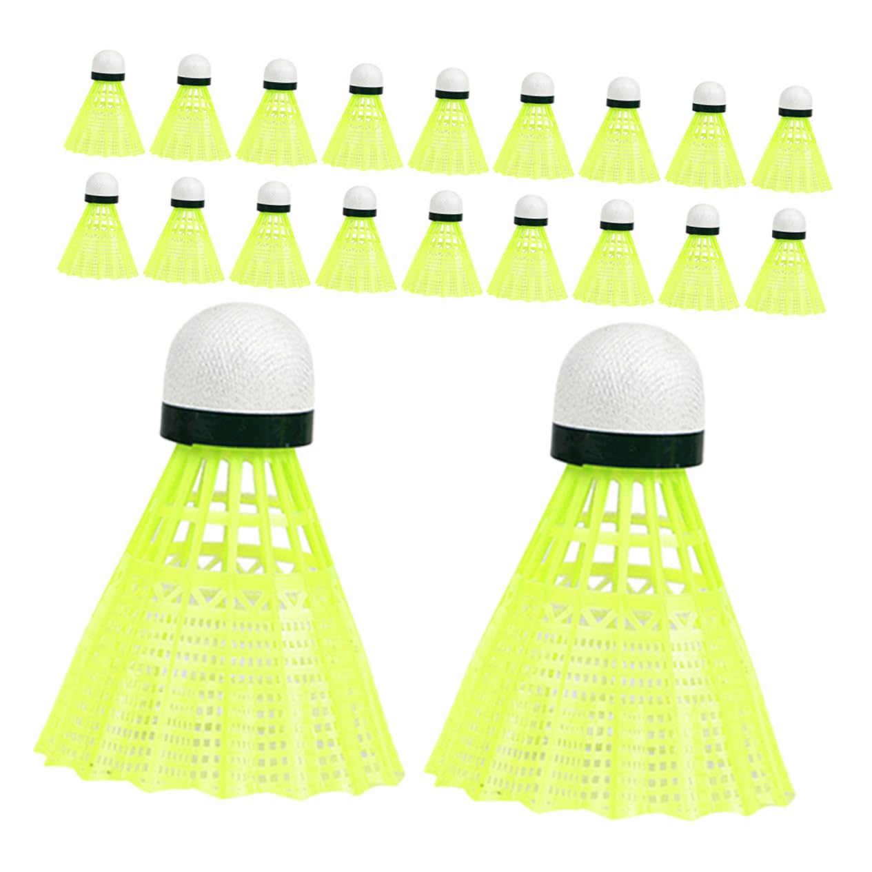KICHOUSE 24pcs Plastic Badminton Shuttlecocks Outdoor Training Set for Boys and Girls Students High Speed Badminton Balls for Fitness