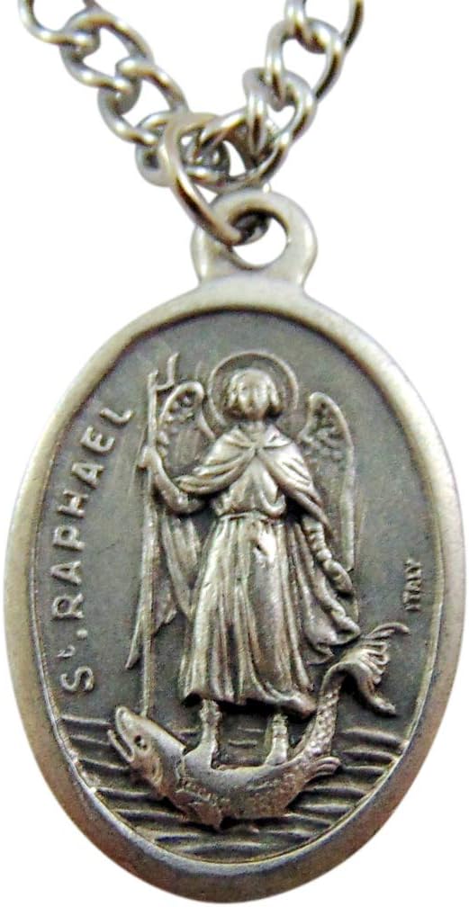 Westmon Works Men's Patron Saint Medal 3/4 Inch Long with Stainless Steel Chain