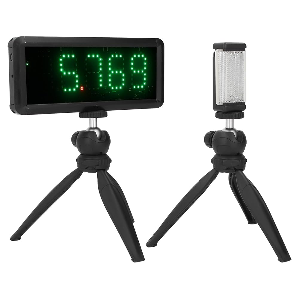 Amazon | ワイヤレススプリントタイマー、5桁表示のレーザー