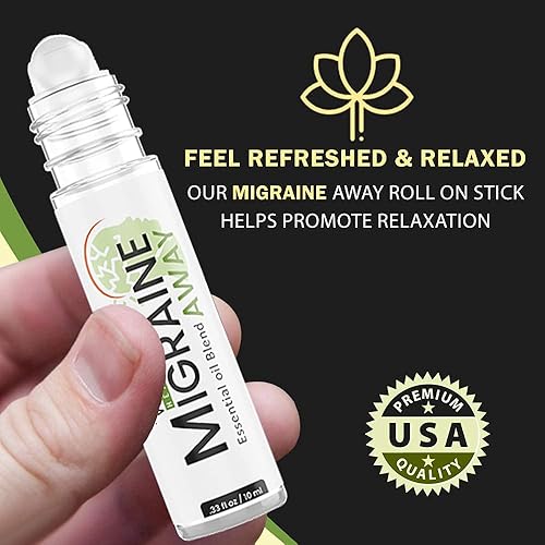 Miniatura 5 de Alivio  Mezcla de aceites esenciales de lavanda, menta y mejorana totalmente naturales, para aliviar dolores de cabeza, listo para usar, 0.3 onzas