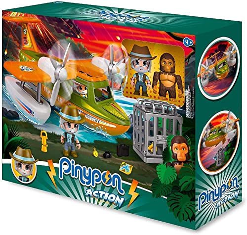 Pinypon Action - Wild Hidroavión de Rescate, para niños y niñas a Partir de 4 años, Famosa (700016266)