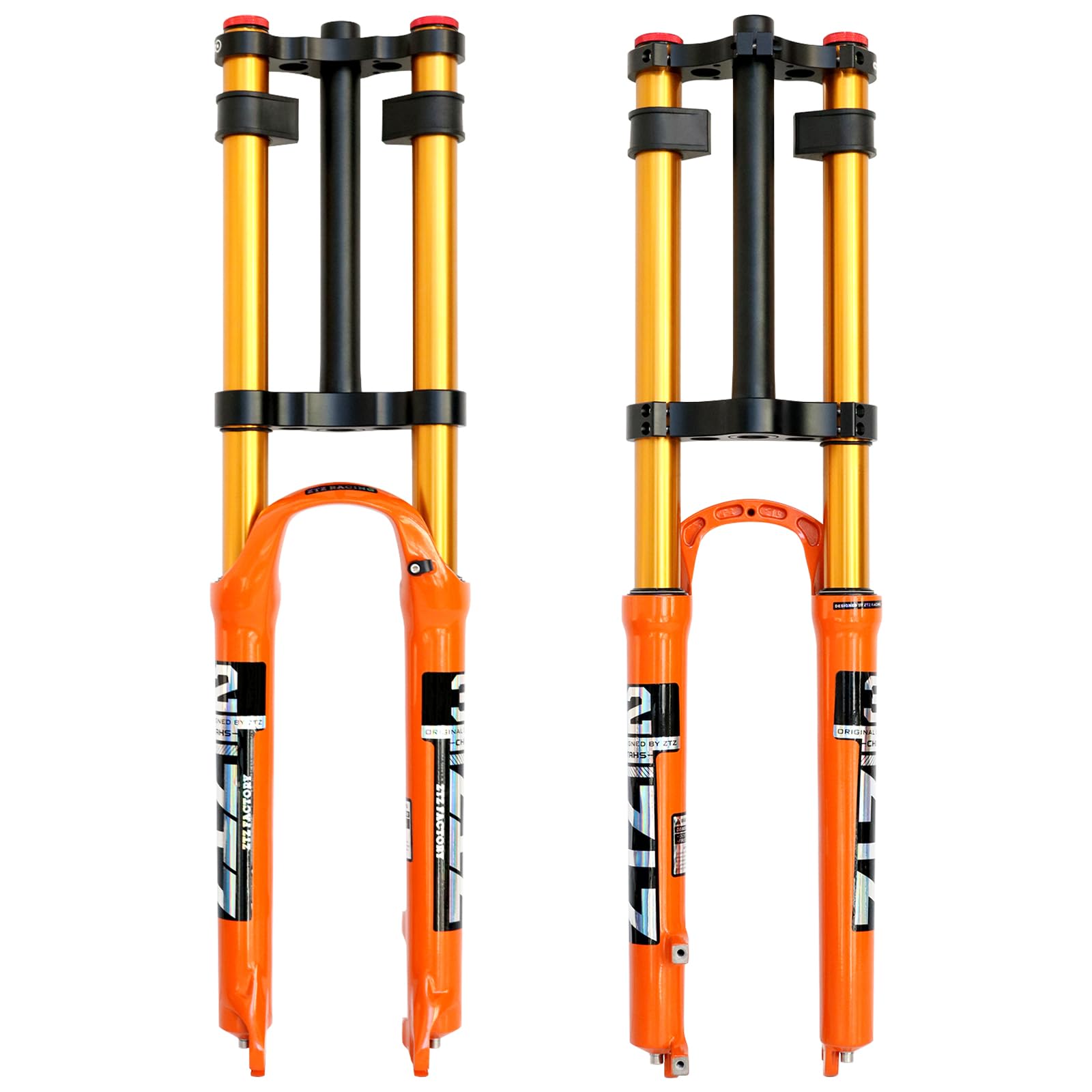 Horquilla de Suspensión de Bicicleta 26/27.5/29" para Bicicleta de Montaña DH Aire Doble Hombro Descenso Amortiguador Tubo Recto Amortiguador de Bicicleta Ultraligero Ajuste de Rebote