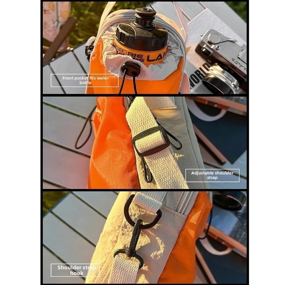 Flaschentasche Umhängetasche mit Kordelzug for Wasserflaschen | Leichte, tragbare Becherhülle aus Nylon, verstellbare, vielseitige Handytasche