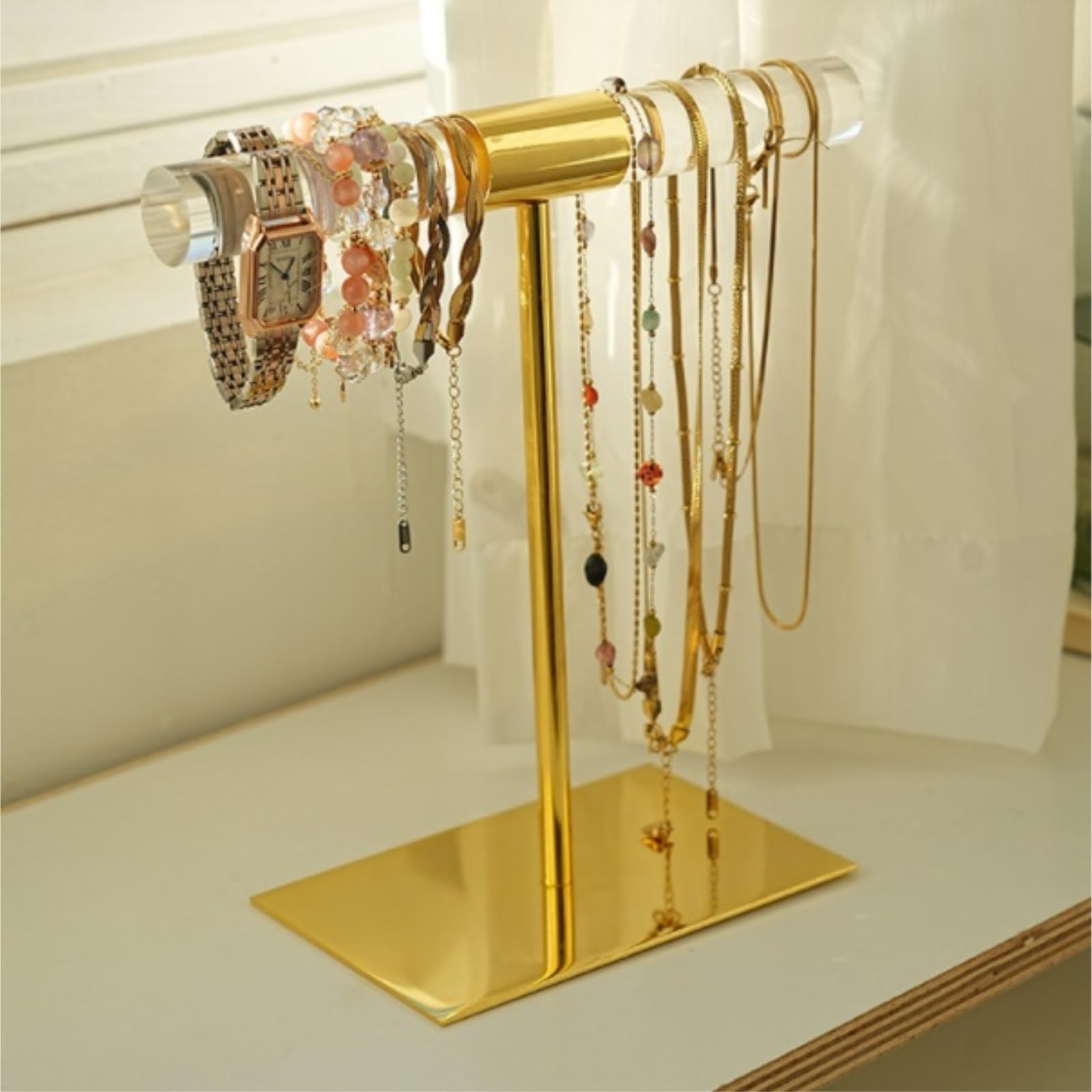 Moderno Espositore Gioielli Espositore Per Gioielli, Porta Braccialetti, Accessorio Decorativo, Elegante Orecchini In Metallo Comodino Tavolo